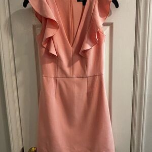 Elegant Pink Ruffle Dress